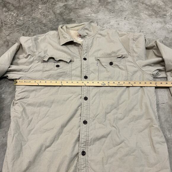 Levis Mens XXL Beige Canvas Sherpa Lined Shacket Heavy Shirt Jacket - Picture 3 of 8